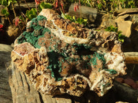 Natural Rare XXL Ball Malachite On Drusy Quartz & Dolomite Specimen x 1 From Kambove, Congo - Toprock Gemstones and Minerals 