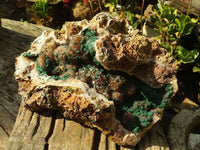 Natural Rare XXL Ball Malachite On Drusy Quartz & Dolomite Specimen x 1 From Kambove, Congo - Toprock Gemstones and Minerals 