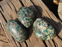 Polished Emerald Mica In Matrix Free Forms x 3 From Mutoko, Zimbabwe - Toprock Gemstones and Minerals 