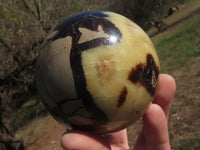 Polished Pair Of Septerye (Calcite & Aragonite) Spheres  x 2 From Mahajanga, Madagascar - TopRock