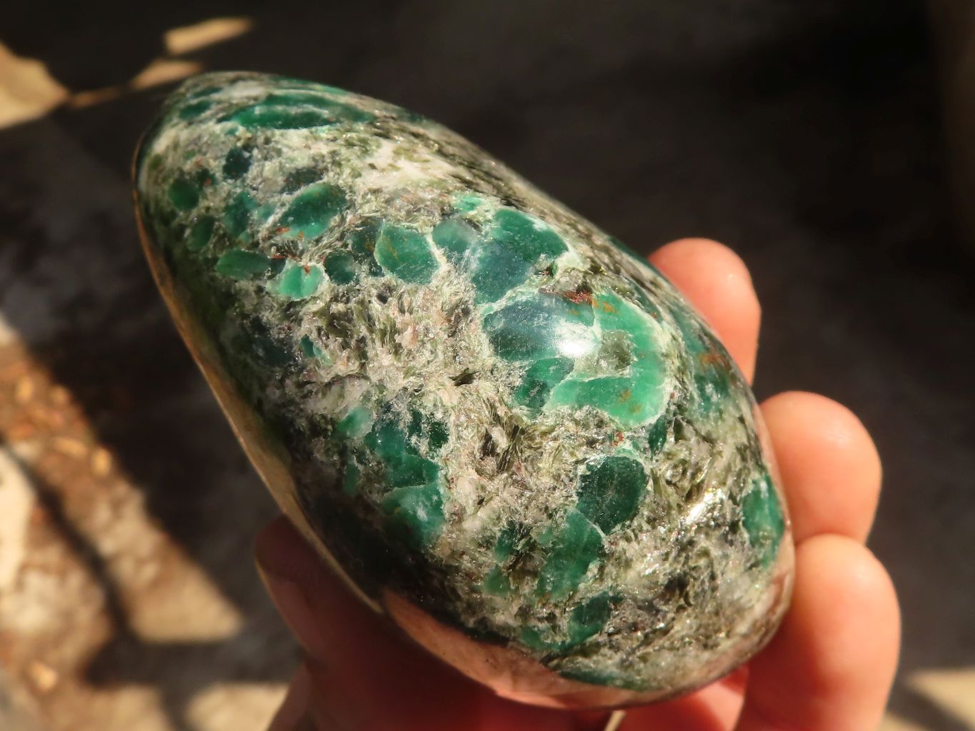 Polished Emerald Mica In Matrix Free Forms x 3 From Mutoko, Zimbabwe - Toprock Gemstones and Minerals 