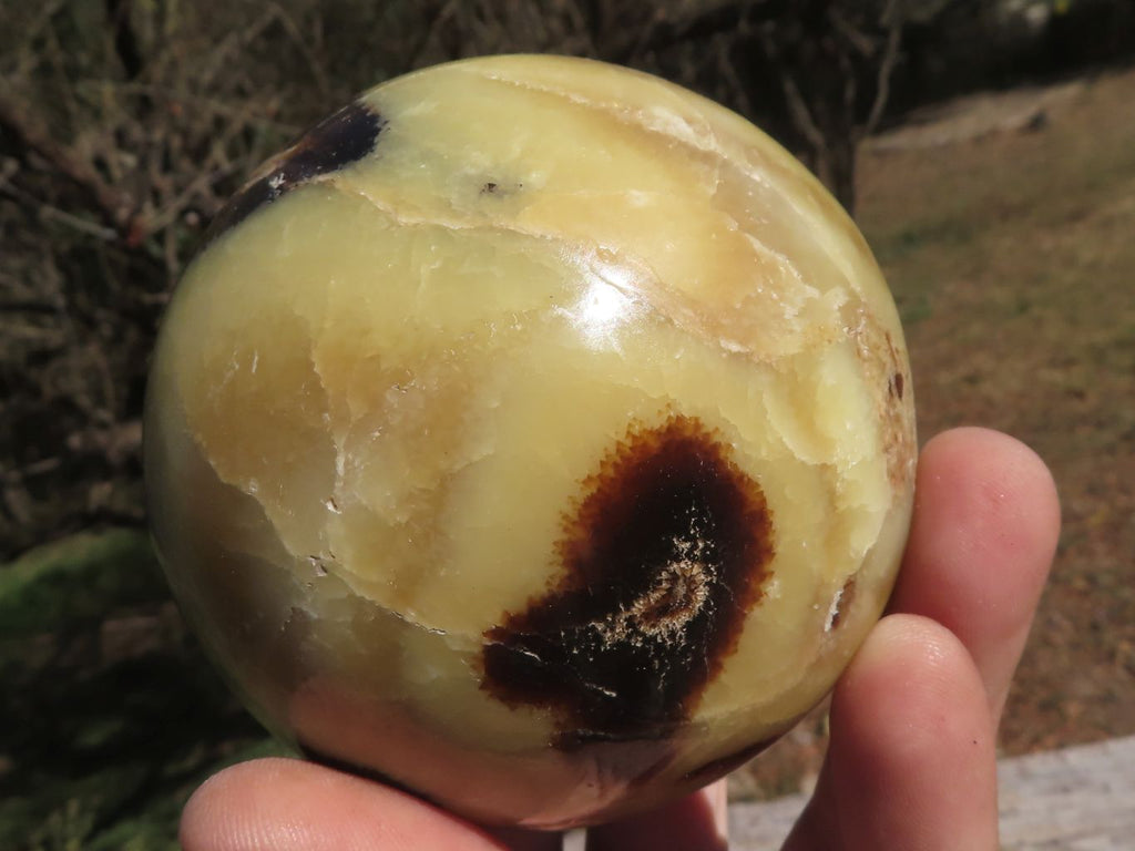 Polished Pair Of Septerye (Calcite & Aragonite) Spheres  x 2 From Mahajanga, Madagascar - TopRock