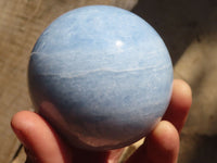 Polished Blue Calcite Spheres  x 4 From Ihadilalana, Madagascar - Toprock Gemstones and Minerals 