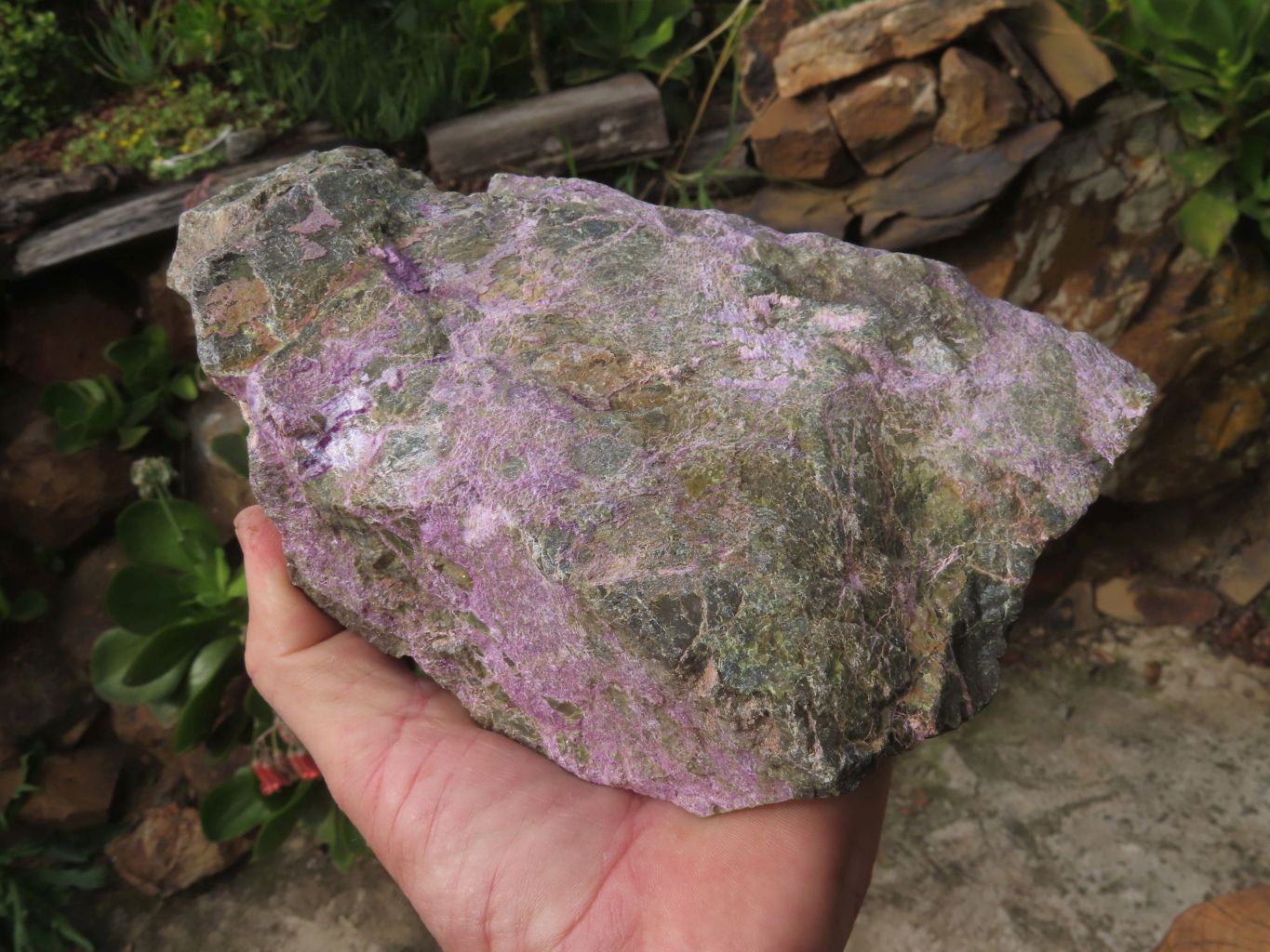 Natural Large Selected Stichtite & Green Serpentine Specimens x 2 From Barberton, South Africa - TopRock