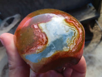 Polished Polychrome Jasper Domed Pieces  x 6 From Madagascar - Toprock Gemstones and Minerals 