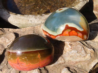 Polished Polychrome Jasper Domed Pieces  x 6 From Madagascar - Toprock Gemstones and Minerals 