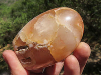 Polished Coral Flower Agate Standing Free Forms  x 4 From Madagascar - TopRock