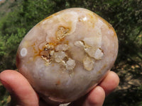 Polished Coral Flower Agate Standing Free Forms  x 4 From Madagascar - TopRock