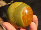 Polished  Green Opal Galet / Palm Stones x 12 From Antsirabe, Madagascar - Toprock Gemstones and Minerals 