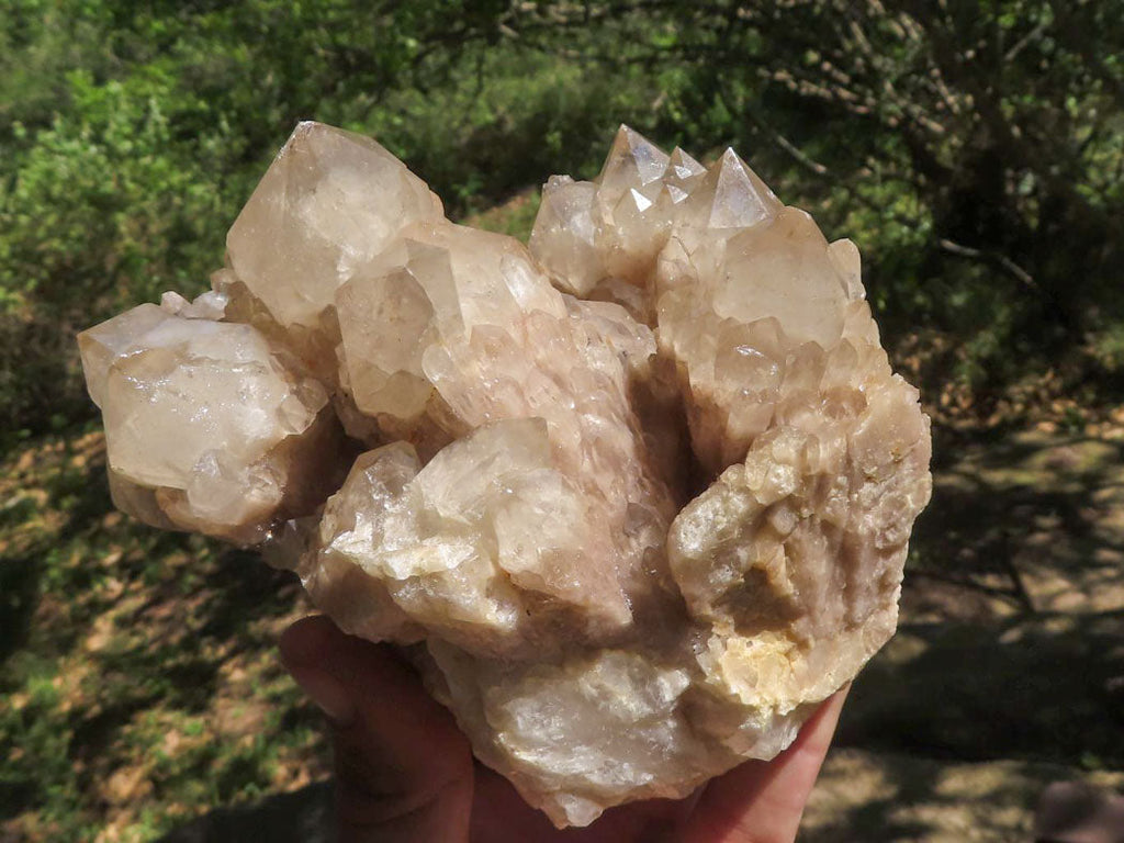 Natural Smokey Phantom Quartz Clusters  x 2 From Luena, Congo - TopRock