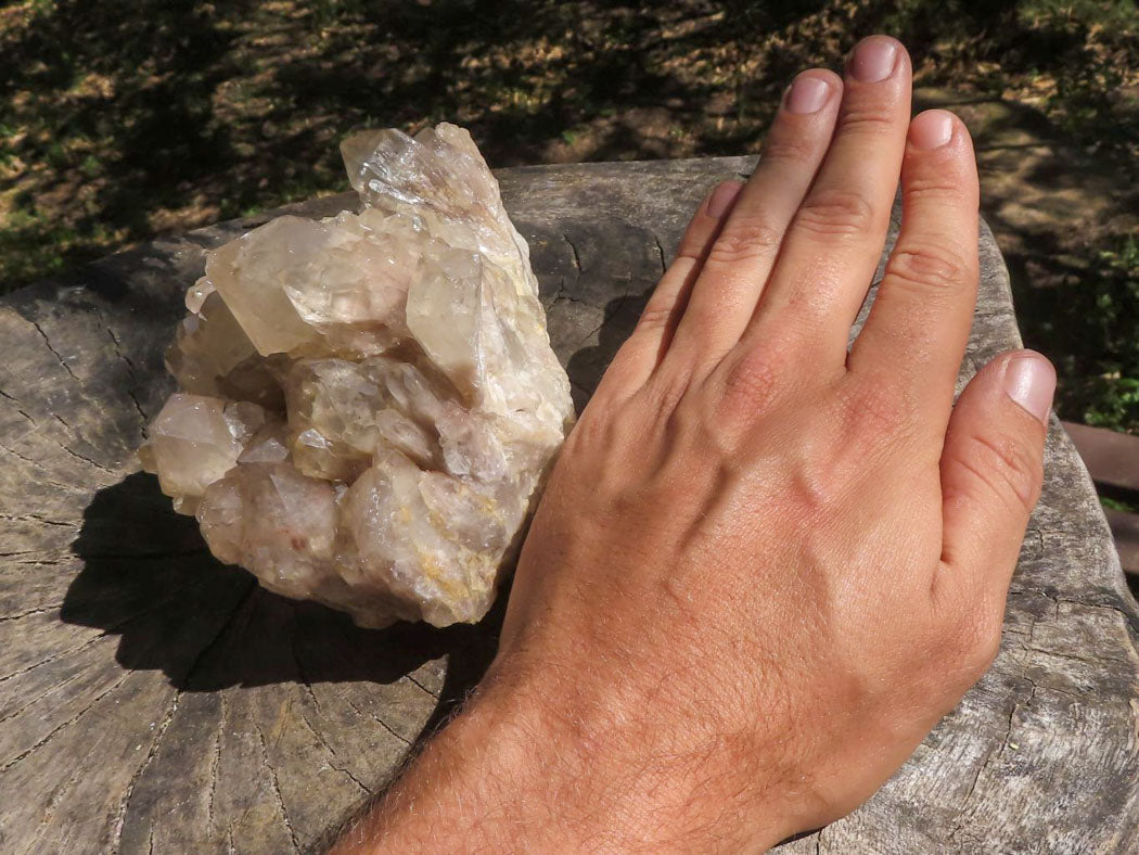 Natural Smokey Phantom Quartz Clusters  x 2 From Luena, Congo - TopRock