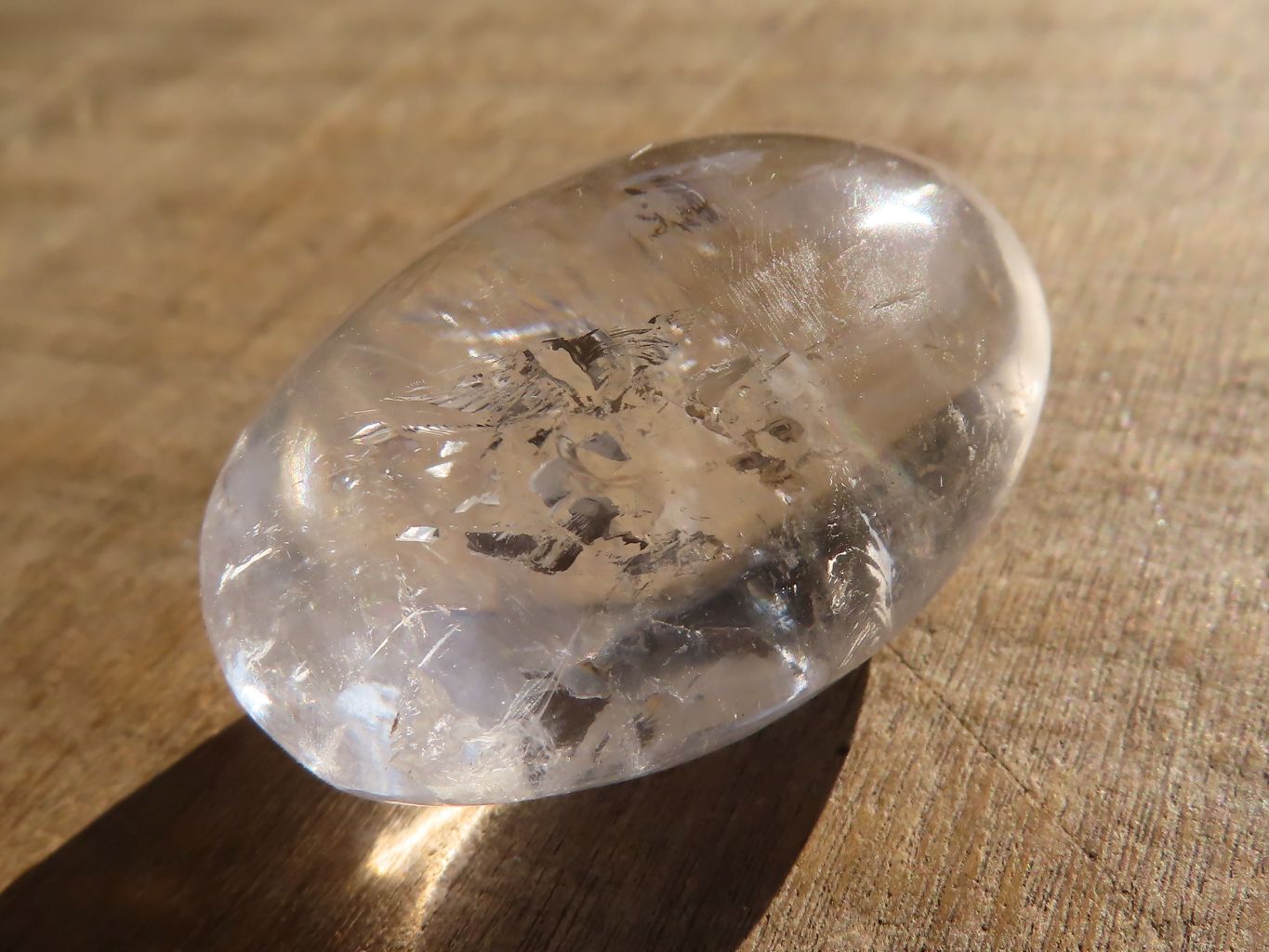 Polished Mini Semi Optic Rock Crystal Palm Stones  x 70 From Madagascar - Toprock Gemstones and Minerals 