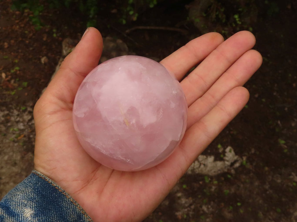 Polished Pink Rose Quartz Spheres  x 2 From Madagascar - Toprock Gemstones and Minerals 