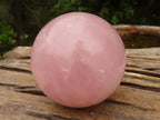 Polished Pink Rose Quartz Spheres  x 2 From Madagascar - Toprock Gemstones and Minerals 