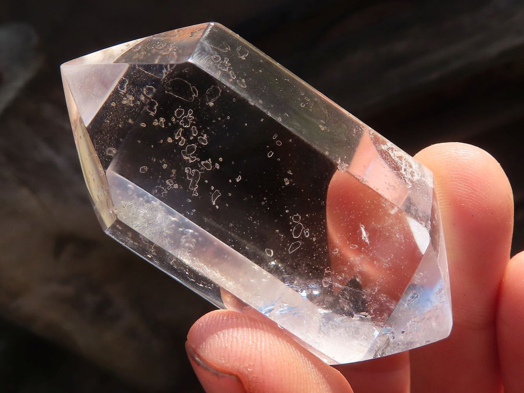 Polished Double Terminated Semi Optic Clear Quartz Points x 12 From Madagascar - Toprock Gemstones and Minerals 