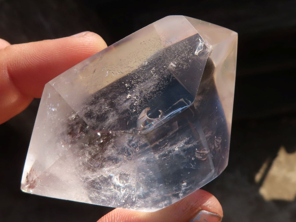 Polished Double Terminated Semi Optic Clear Quartz Points x 12 From Madagascar - Toprock Gemstones and Minerals 