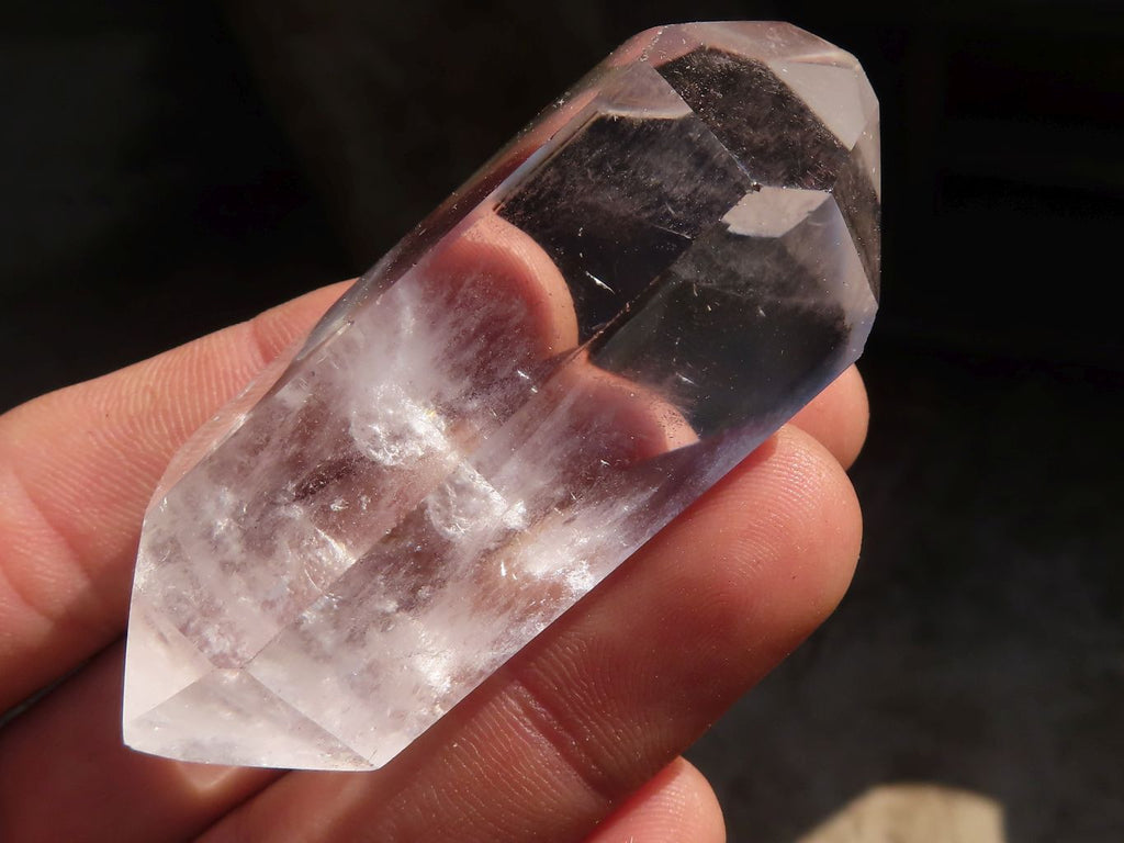 Polished Double Terminated Semi Optic Clear Quartz Points x 12 From Madagascar - Toprock Gemstones and Minerals 