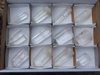 Polished Semi Optic Clear Quartz Points  x 12 From Madagascar - Toprock Gemstones and Minerals 