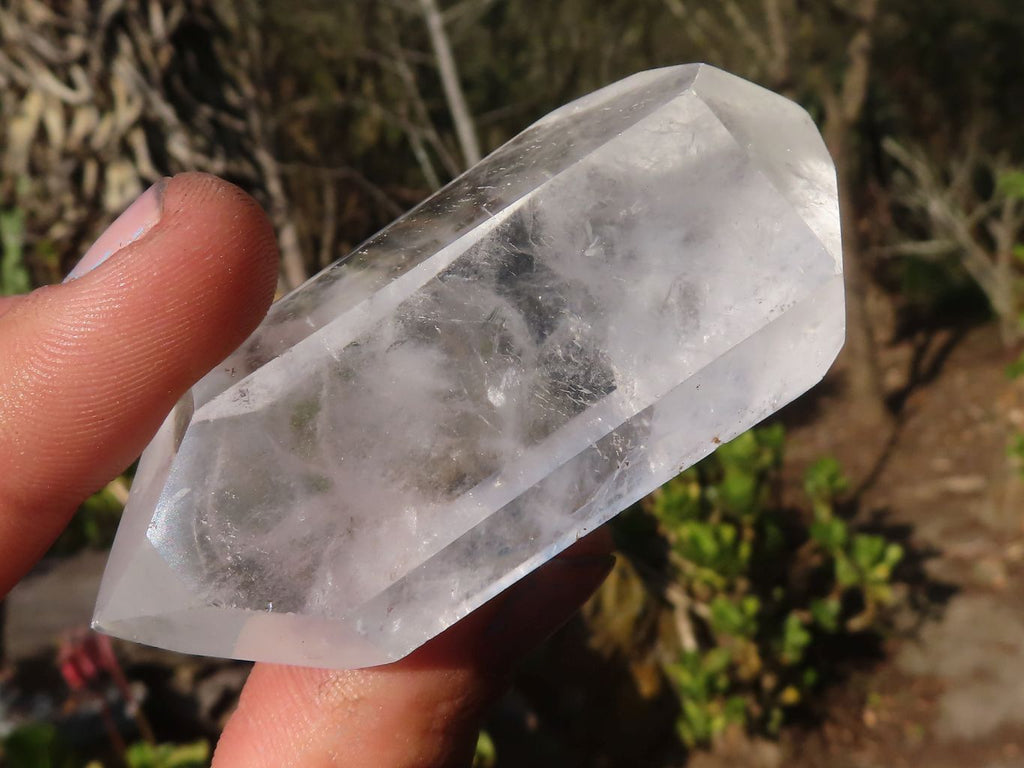Polished Double Terminated Semi Optic Clear Quartz Points x 12 From Madagascar - Toprock Gemstones and Minerals 