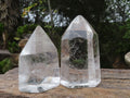 Polished Semi Optic Clear Quartz Points  x 12 From Madagascar - Toprock Gemstones and Minerals 