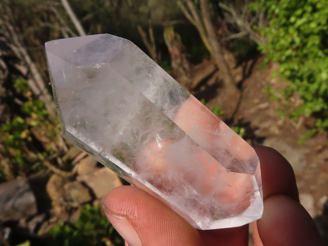 Polished Double Terminated Semi Optic Clear Quartz Points x 12 From Madagascar - Toprock Gemstones and Minerals 