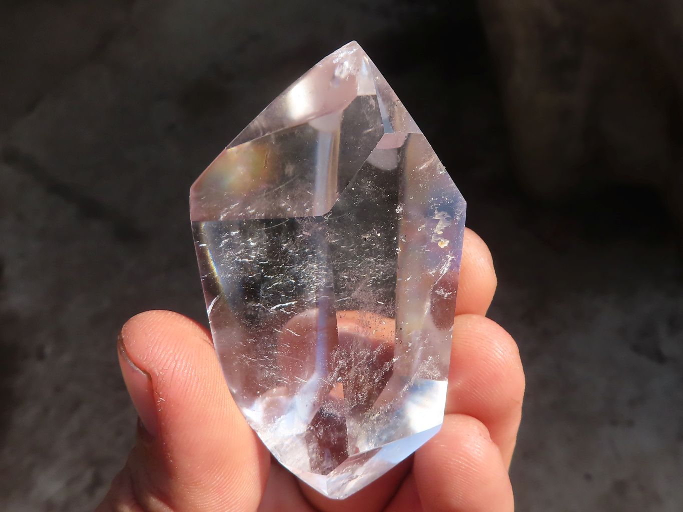 Polished Double Terminated Semi Optic Clear Quartz Points x 12 From Madagascar - Toprock Gemstones and Minerals 