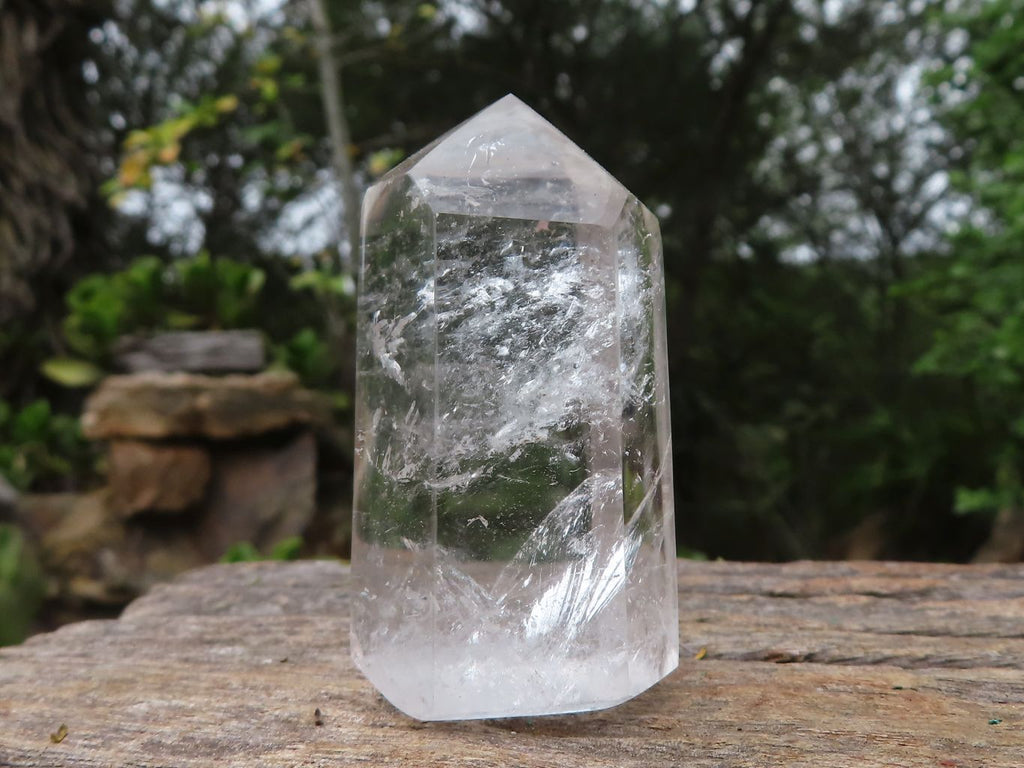 Polished Semi Optic Clear Quartz Points  x 12 From Madagascar - Toprock Gemstones and Minerals 