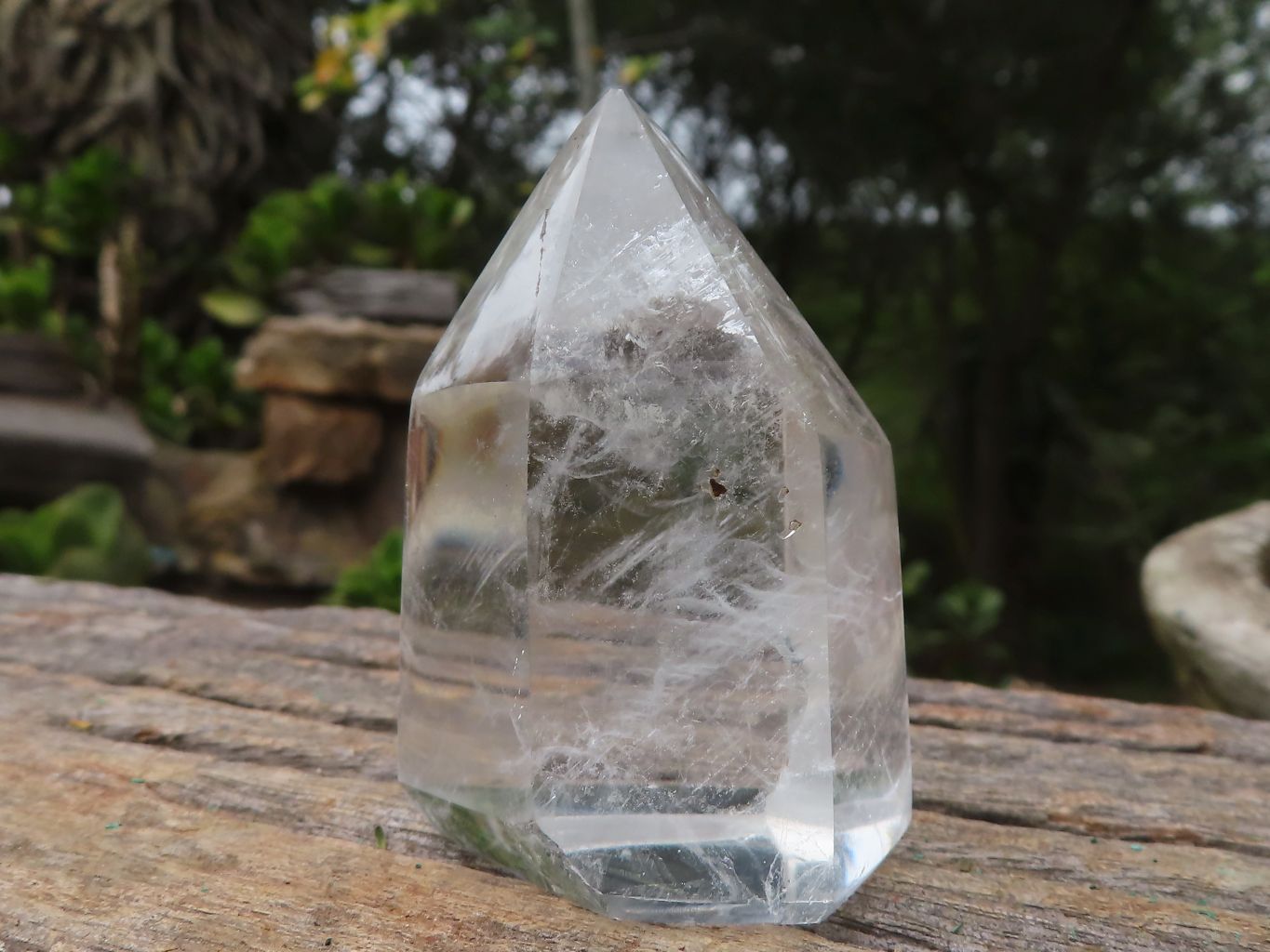 Polished Semi Optic Clear Quartz Points  x 12 From Madagascar - Toprock Gemstones and Minerals 