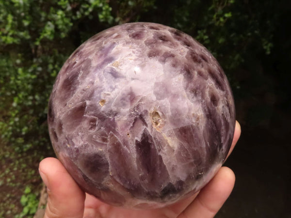 Polished Extra Large Smokey Flower Amethyst Sphere x 1 From Madagascar - TopRock
