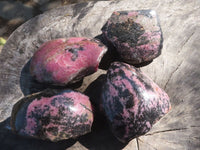 Polished One Side Polished Rhodonite Free Forms  x 4 From Madagascar - TopRock