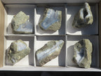 Natural Blue Lace Agate Geode Specimens  x 6 From Nsanje, Malawi - TopRock