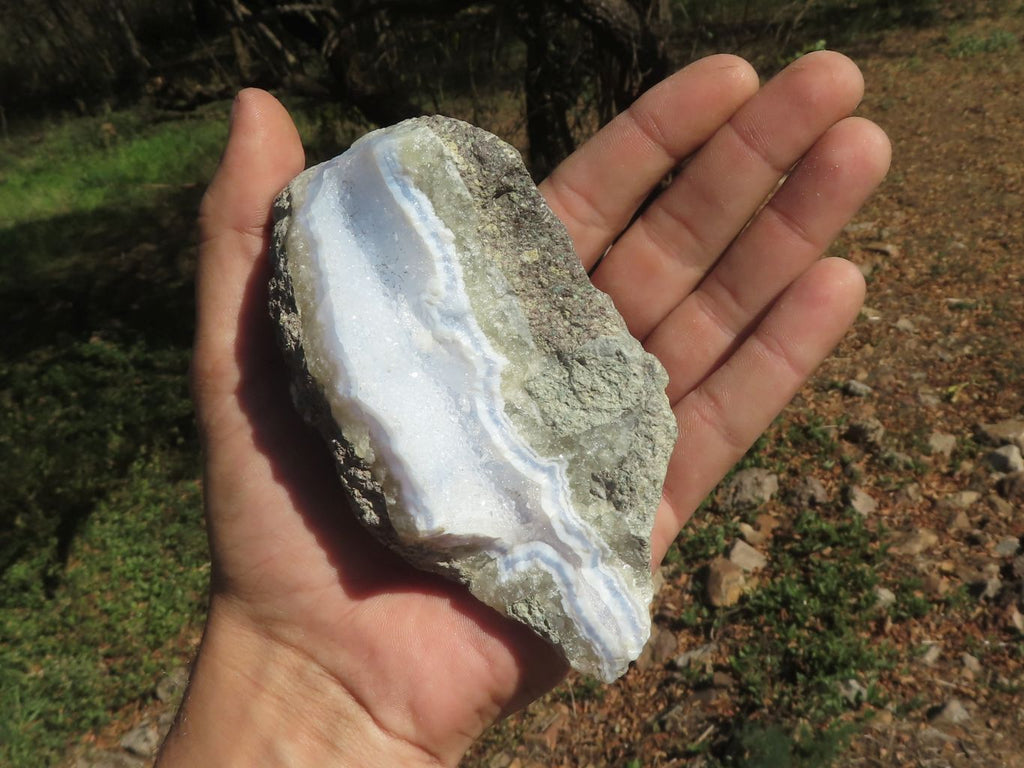 Natural Blue Lace Agate Geode Specimens  x 6 From Nsanje, Malawi - TopRock