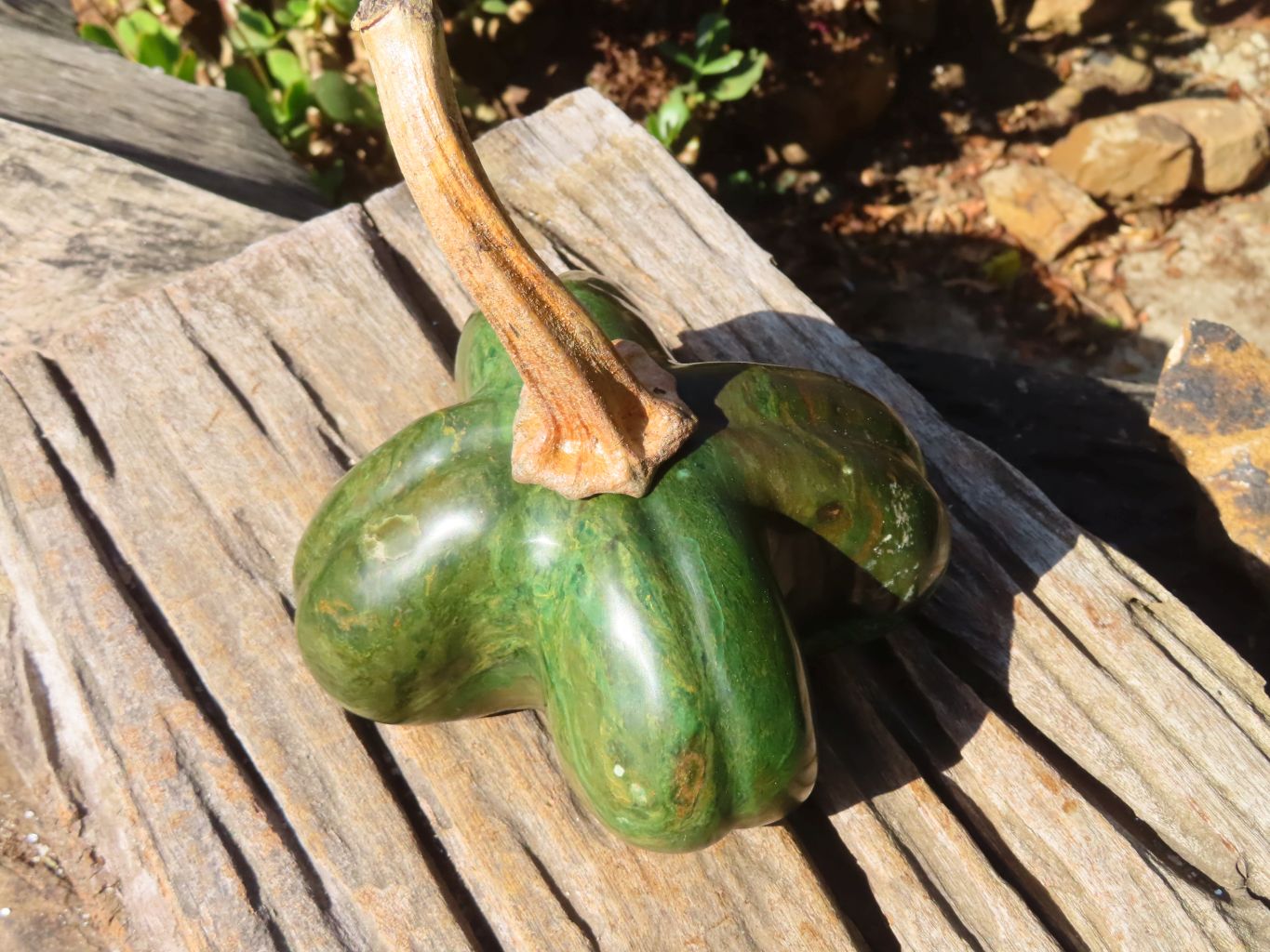 Polished Green Verdite Pumpkin Carving  x 1 From Zimbabwe - Toprock Gemstones and Minerals 
