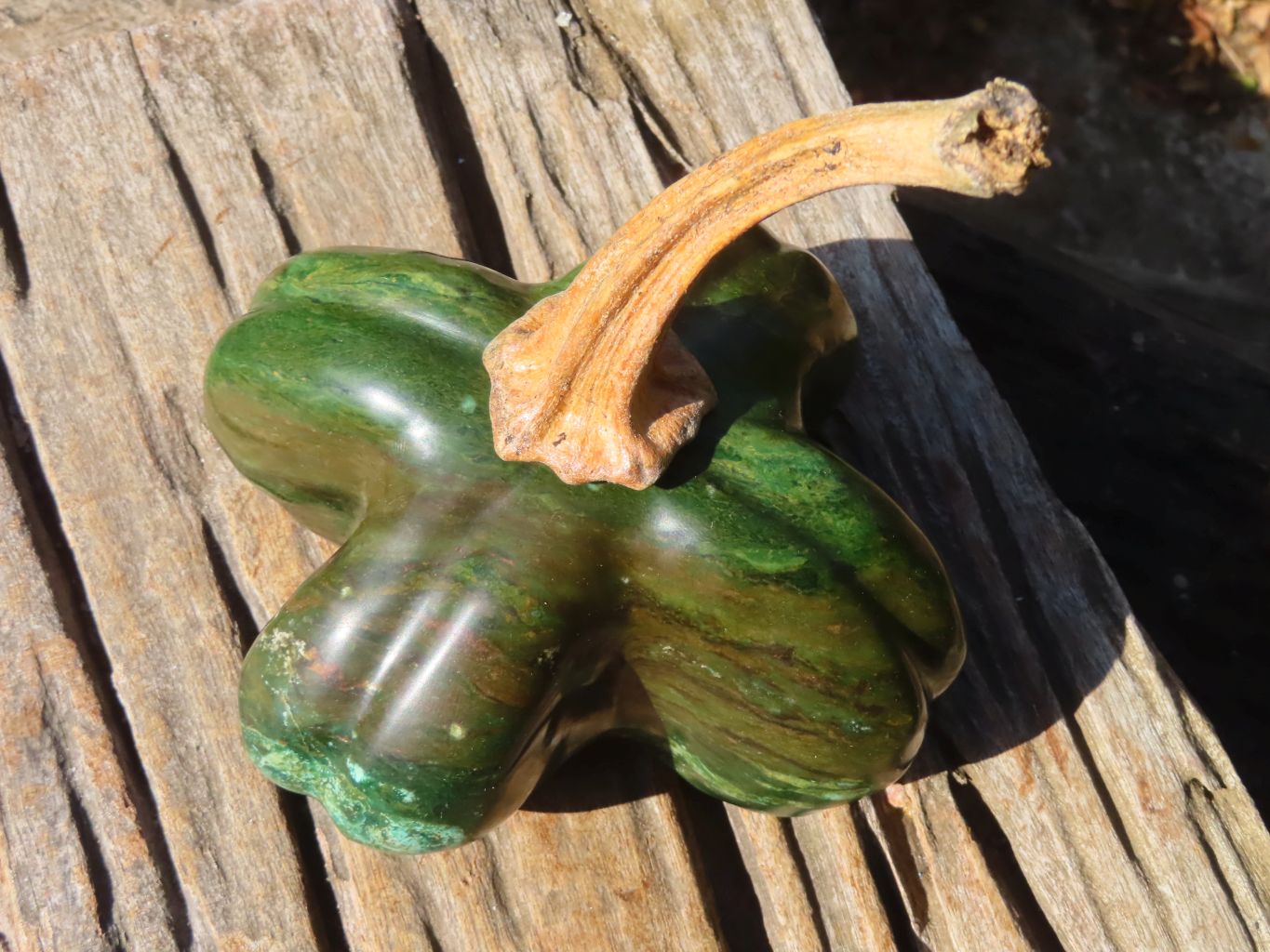 Polished Green Verdite Pumpkin Carving  x 1 From Zimbabwe - Toprock Gemstones and Minerals 