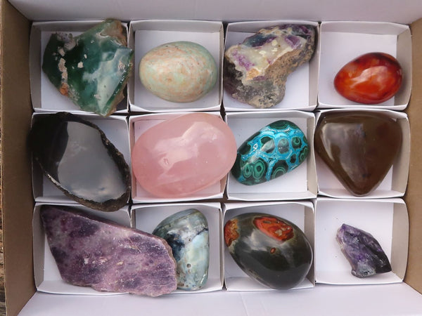Polished Lovely Mixed Selection Of Retail Items  x 12 From Southern Africa - Toprock Gemstones and Minerals 