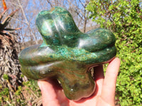 Polished Green Verdite Pumpkin Carving  x 1 From Zimbabwe