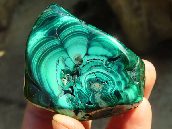 Polished Malachite Free Forms x 6 From Congo - Toprock Gemstones and Minerals 