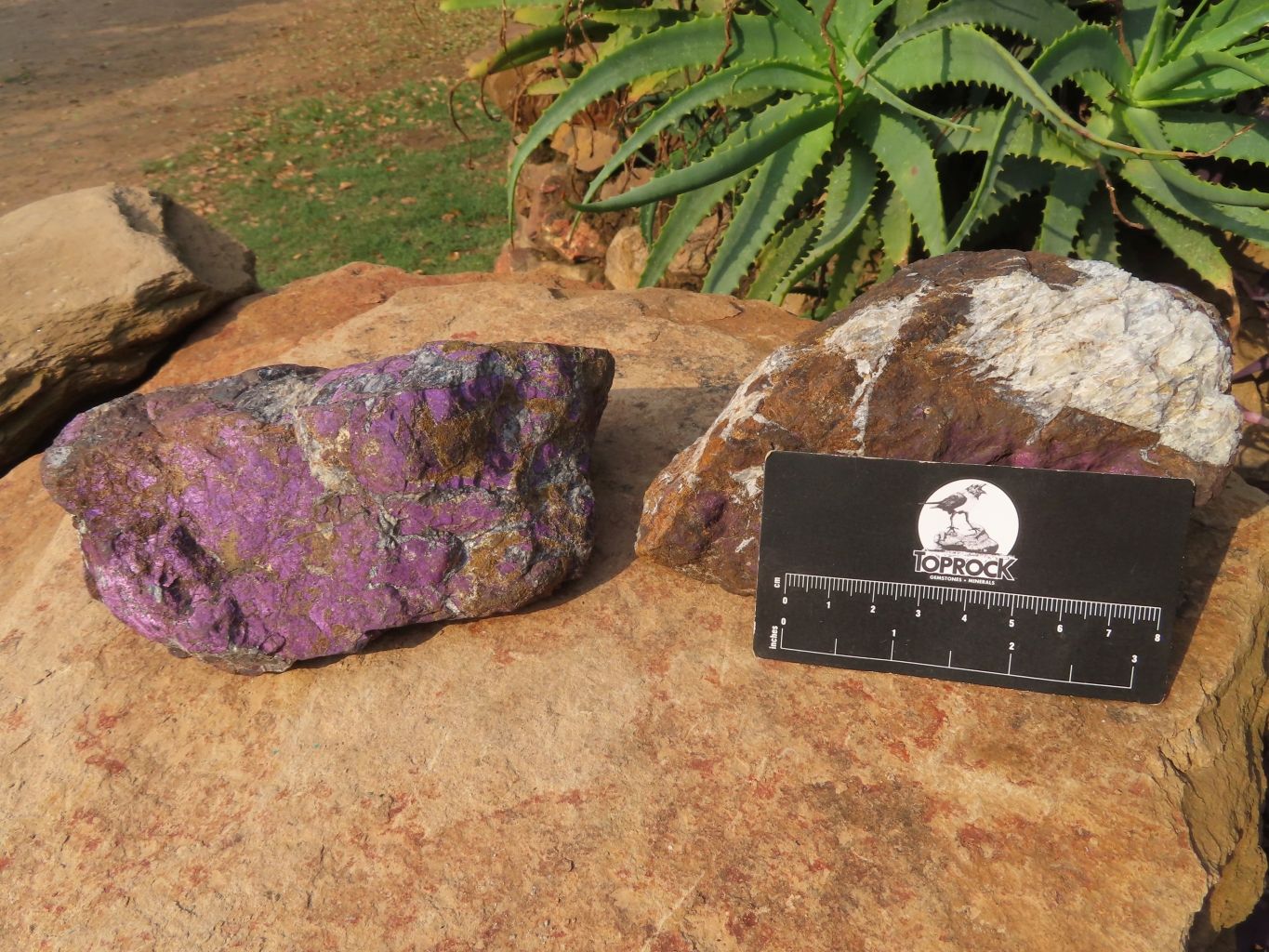 Natural Large Rough Purpurite Specimens x 2 From Erongo, Namibia - TopRock