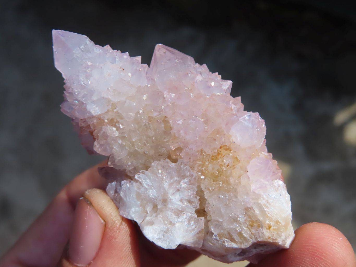 Natural Pale Lilac Spirit Quartz Clusters x 12 From Boekenhouthoek, South Africa - Toprock Gemstones and Minerals 