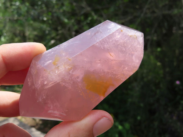 Polished Double Terminated Rose Quartz Crystals x 12 From Madagascar - TopRock