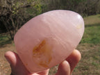 Polished Pink Rose Quartz Standing Free Forms  x 3 From Madagascar - TopRock