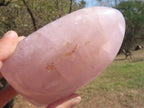 Polished Pink Rose Quartz Standing Free Forms  x 3 From Madagascar - TopRock