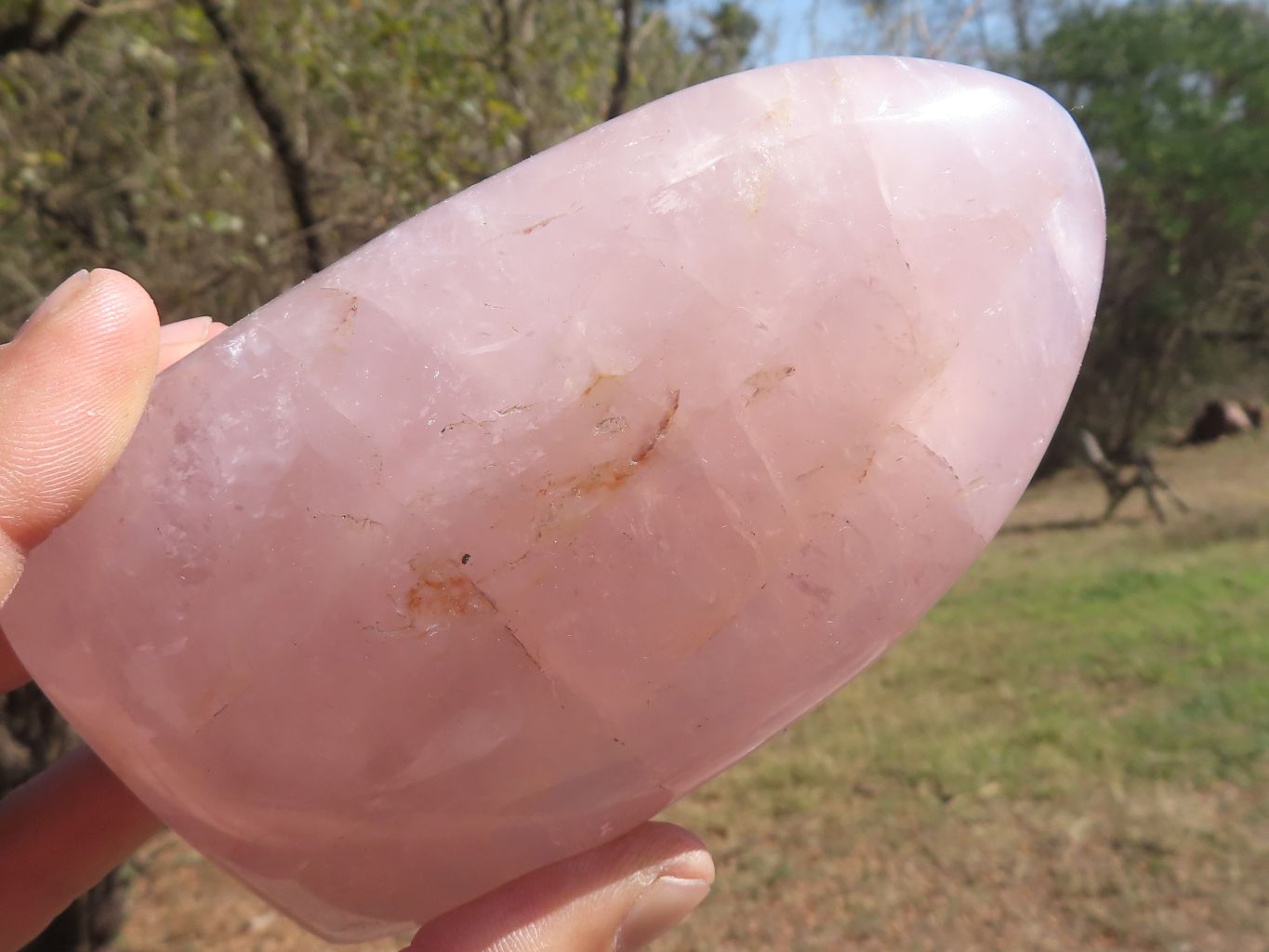 Polished Pink Rose Quartz Standing Free Forms  x 3 From Madagascar - TopRock