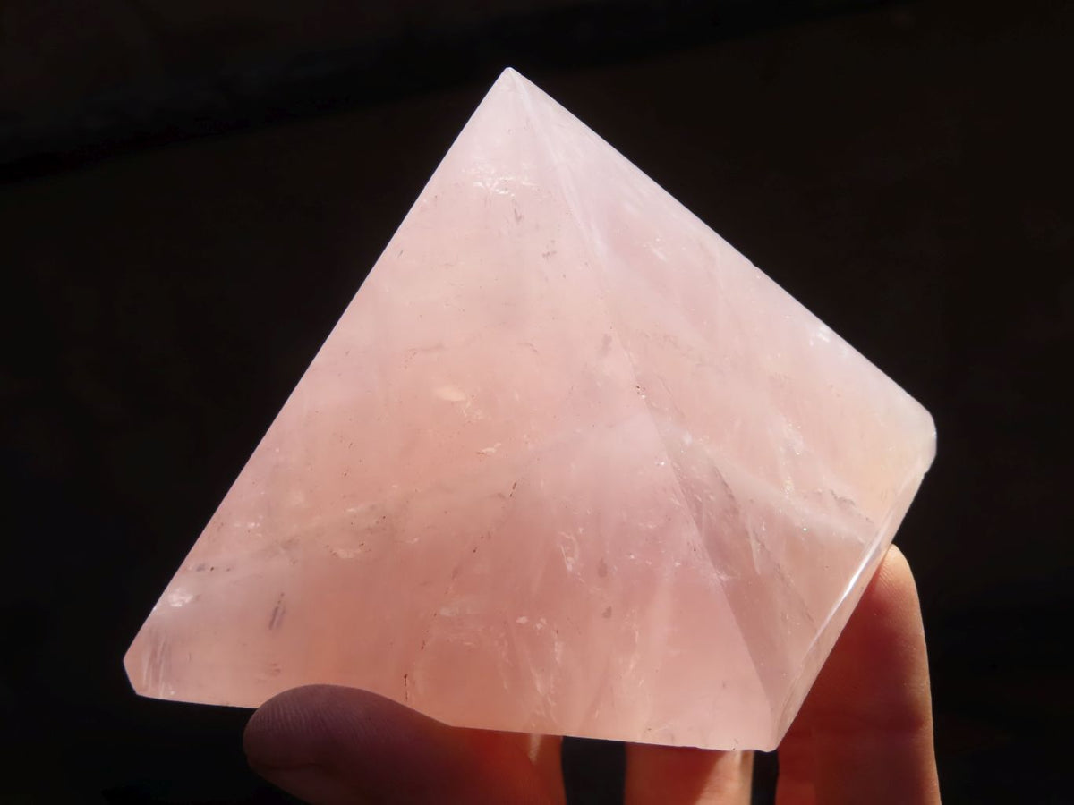 Polished Double Terminated Rose Quartz Point & Pyramid x 2 From Antsirabe, Madagascar - Toprock Gemstones and Minerals 