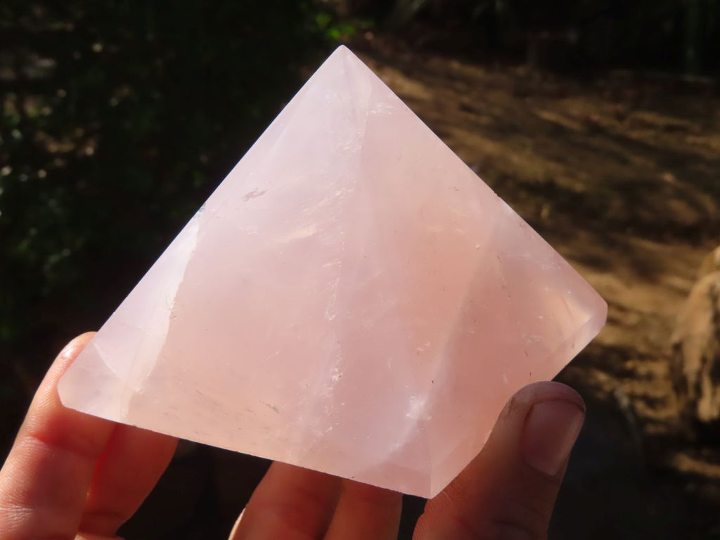 Polished Double Terminated Rose Quartz Point & Pyramid x 2 From Antsirabe, Madagascar - Toprock Gemstones and Minerals 