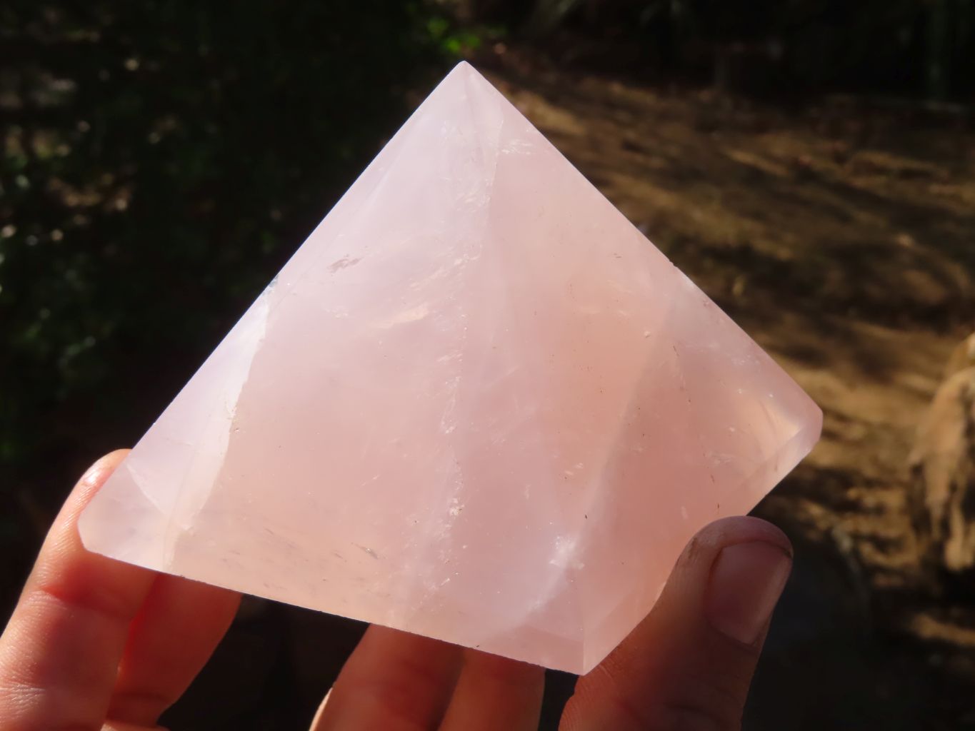 Polished Double Terminated Rose Quartz Point & Pyramid x 2 From Antsirabe, Madagascar - Toprock Gemstones and Minerals 