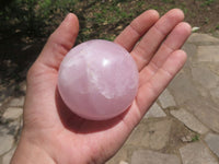 Polished Gemmy Pink Rose Quartz Spheres  x 3 From Madagascar - TopRock