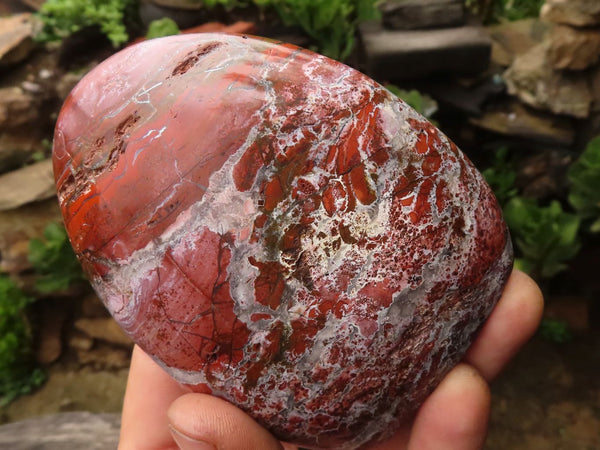 Polished Red Flame Jasper Standing Free Forms  x 4 From Madagascar - TopRock