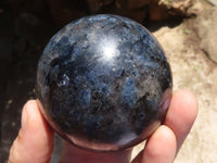 Polished Rare Iolite / Water Sapphire Spheres  x 2 From Madagascar - TopRock