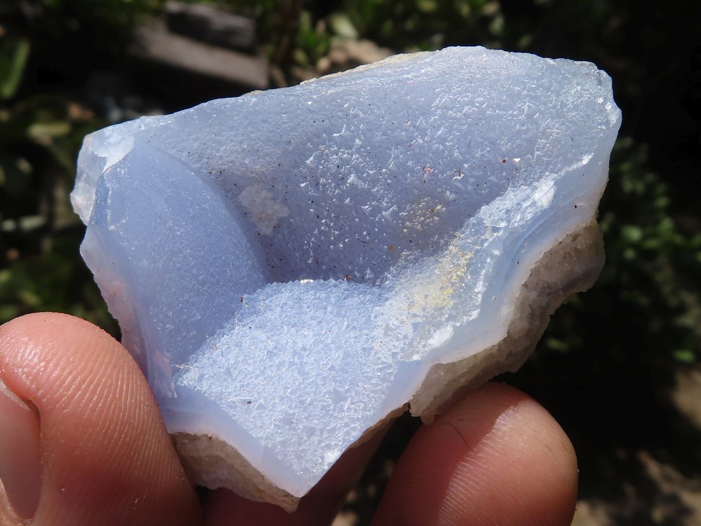 Natural Etched Blue Chalcedony Specimens  x 20 From Malawi - TopRock